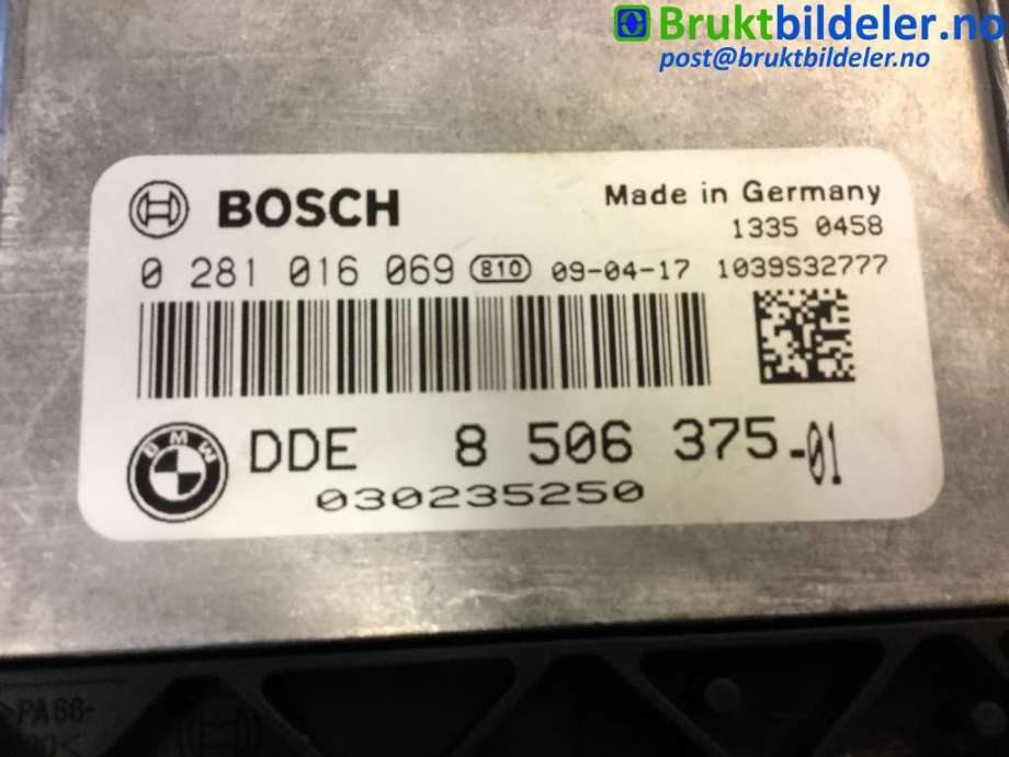Styreenhet motor til BMW 1-Serie 2004-2011 (E81/E82/E87/E88) (E81/E82/E87/E88) (BMW|7 506 375|0 281 016 069|)