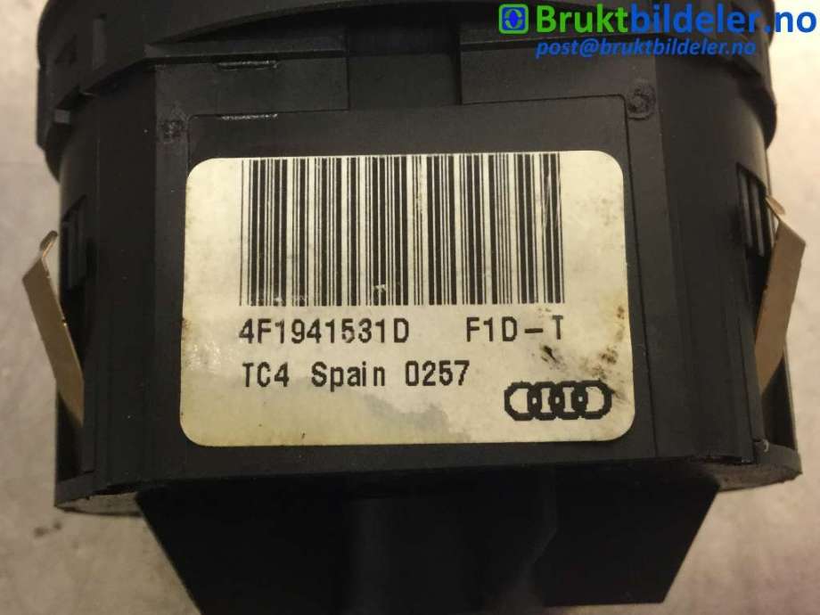 Bryter lys til Audi A6, Allroad 2006-2008 (Type II, Fase 1) (C6) (C6) (AUDI|4F1 941 531 D|)
