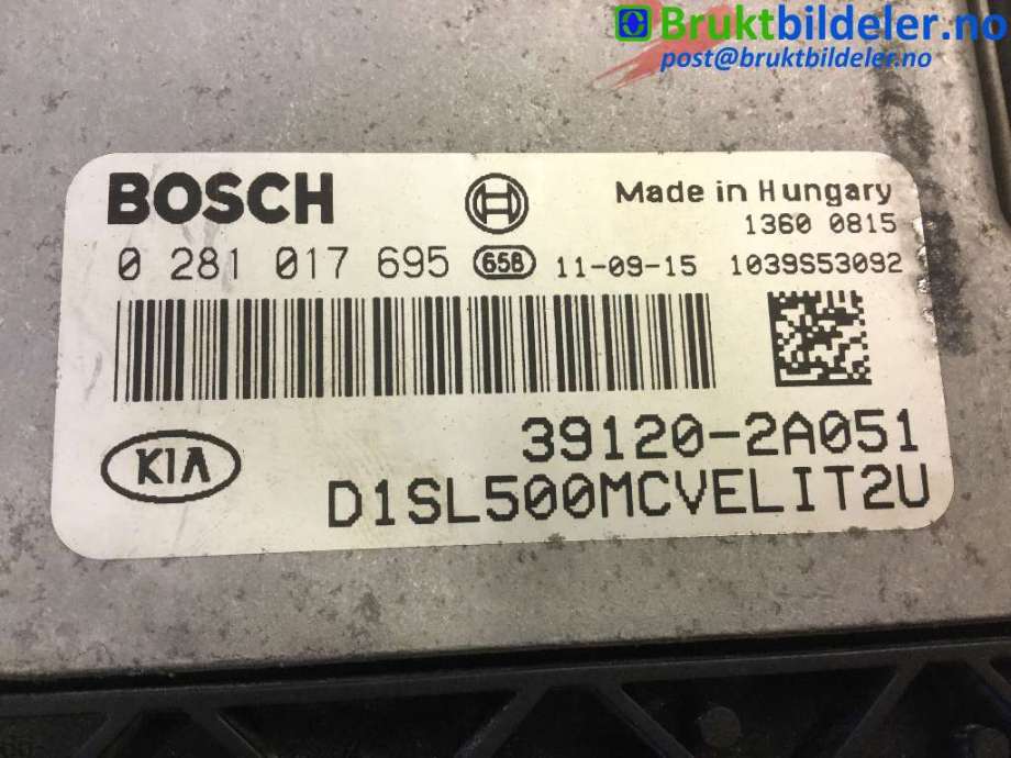 Styreenhet motor til Kia Sportage 2010-2016 (Type III) (KIA|39120-2A051|0 281 017 695|)