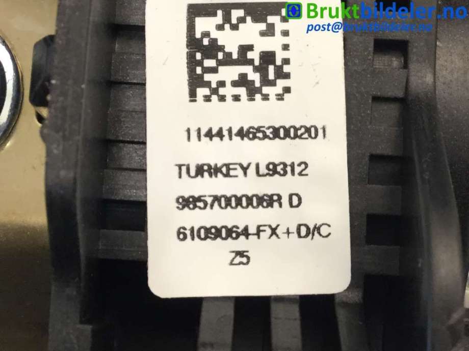 Airbag rattpute til Renault Fluence Z.E 2011-2014  (RENAULT|985700006R|)