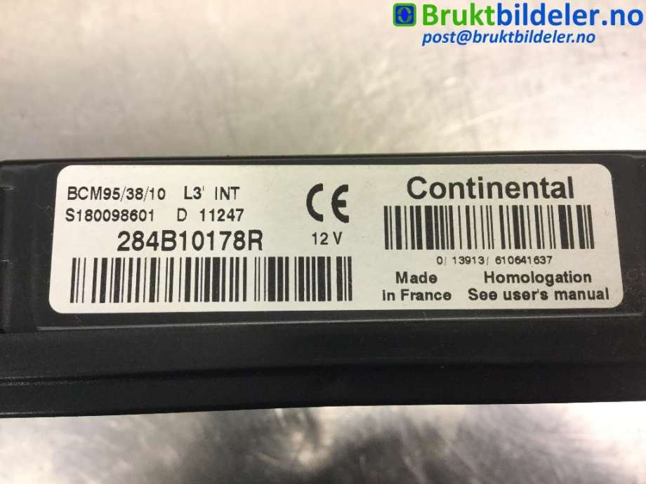 Styreenhet comfort (BCM) til Renault Fluence Z.E 2011-2014 (RENAULT|284B10178R|)