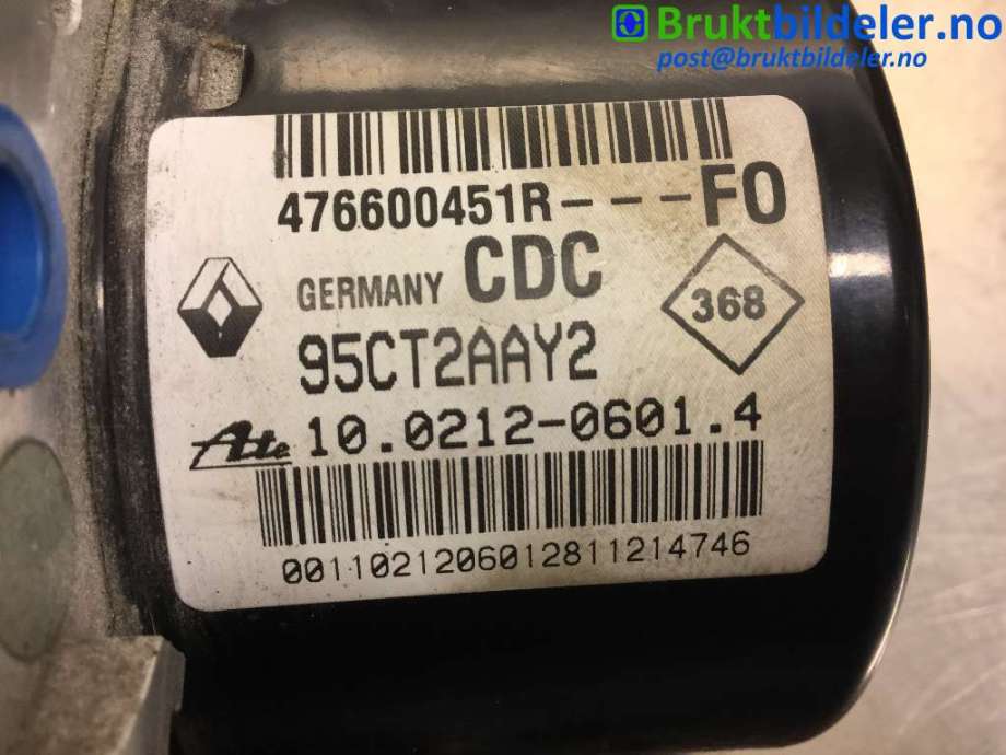 ABS sentral til Renault Fluence Z.E 2011-2014  (RENAULT||10.0212-0601.4|476600451R)