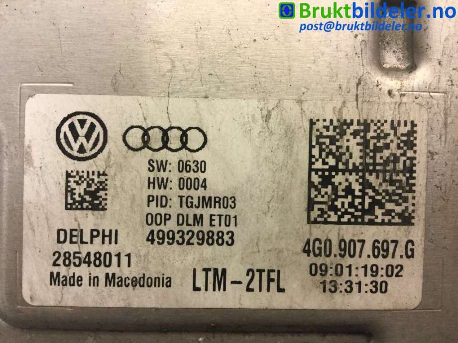 Styreenhet xenon/ballast til VW Transporter / Caravelle 2019-->> (T6.1) (T6.1) (VOLKSWAGEN|4G0 907 697 G|28548011|)