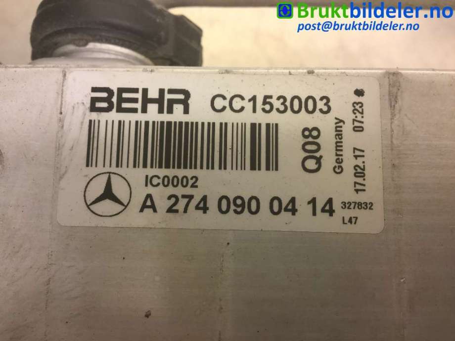 Intercooler til Mercedes C-Klasse 2014-2018 (Fase 1) (W205) (W205) (MERCEDES|A 274 090 04 14|CC153003|)