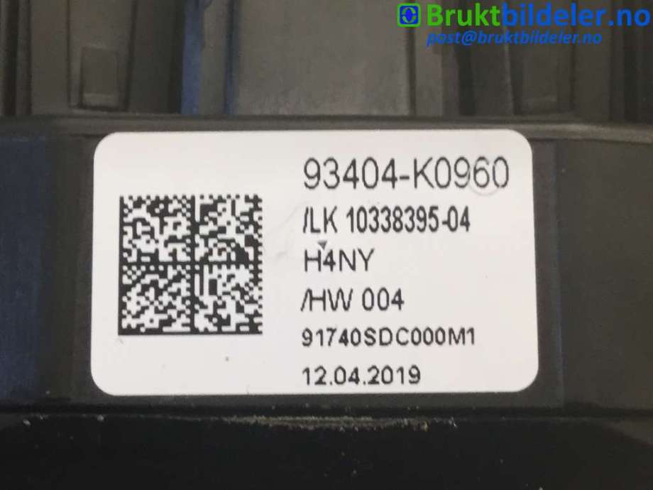 Bryter combi til Kia e-Soul 2019-->> (Type III)  (KIA|93404-K0960|10338395-04|)