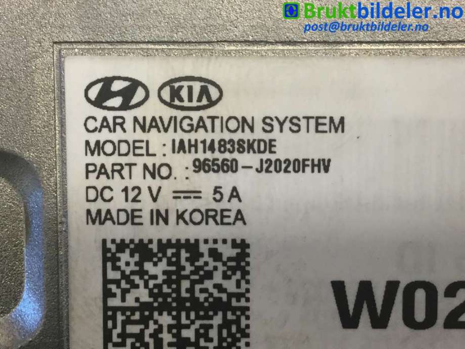 Bilstereo til Kia e-Soul 2019-->> (Type III)  (KIA|96560-J2020FHV|IAH1483SKDE|)