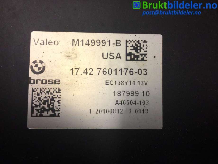 Kjølevifte til BMW X3 2010-2017 (F25) (F25) (BMW|67 32 7 562 594||17 42 7 601 176)