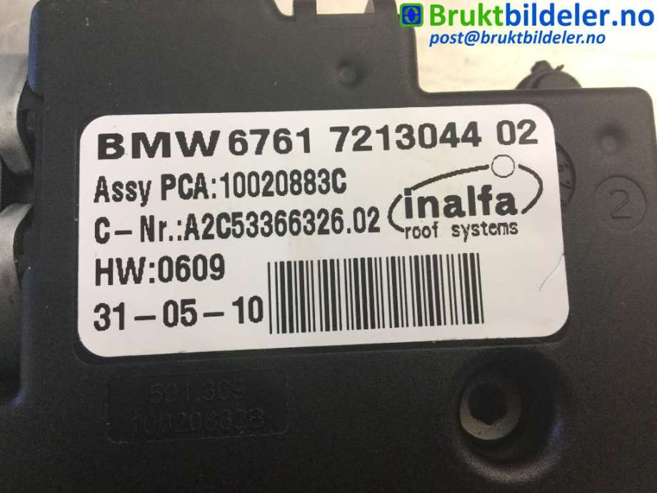 Takluke motor til BMW X3 2010-2017 (F25) (F25) (BMW|6761 7 213 044|A2C53366326|10020883C)