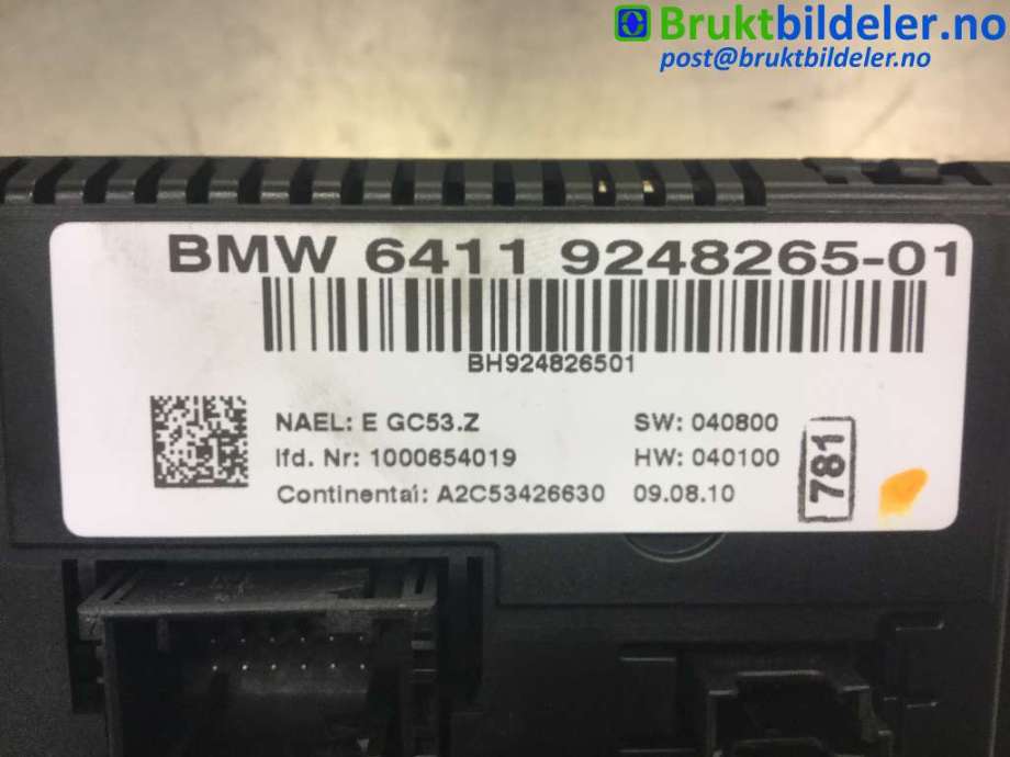Varmeapparat betjening til BMW X3 2010-2017 (F25) (F25) (BMW|6411 9 248 265|A2C53426630|)