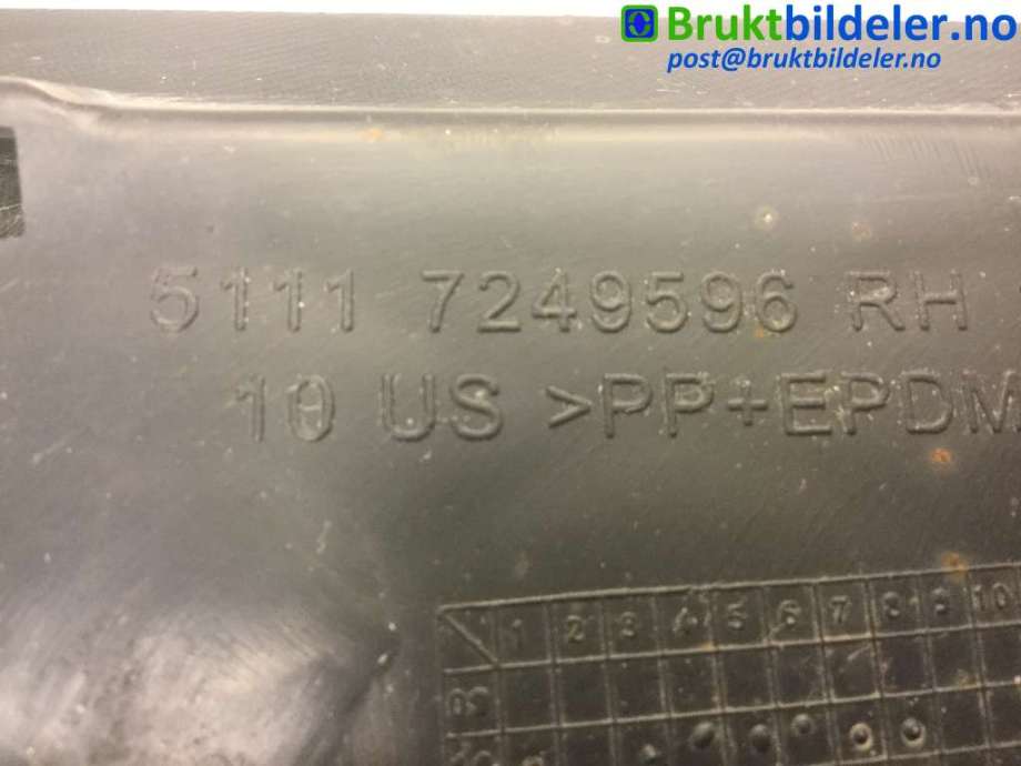 Grill høyre til BMW X3 2010-2017 (F25) (F25) (BMW|5111 7 249 596|)