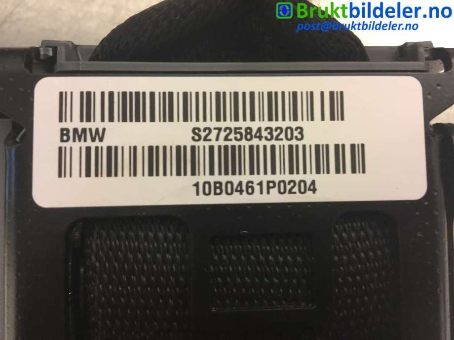 Sikkerhetsbelte foran høyre til BMW X3 2010-2017 (F25) (F25) (BMW|S2725843203||0713D6N16M)