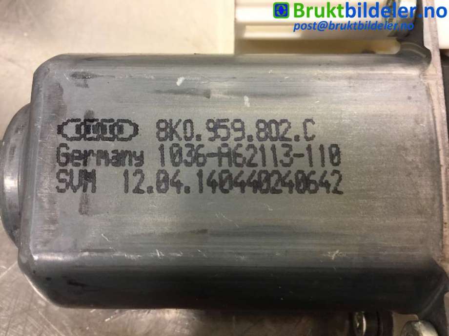 Ruteheis høyre foran til Audi A1 2010-2014 (Type I, Fase 1)  (AUDI|8K0 959 802 C|1036-A62113-110|)