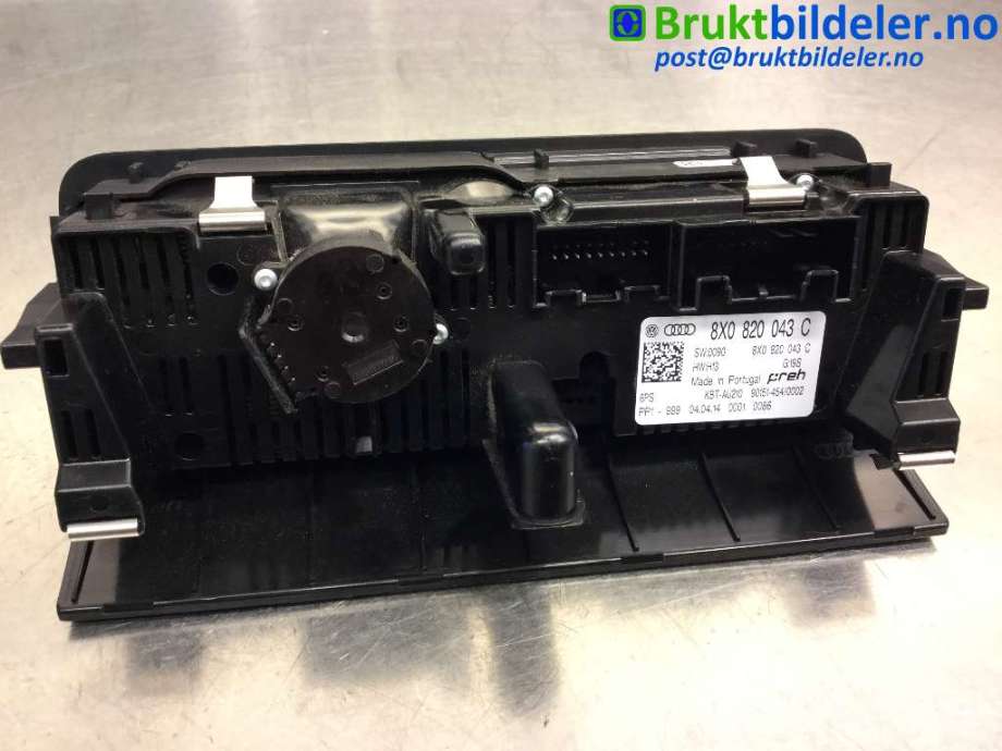 Varmeapparat betjening til Audi A1 2010-2014 (Type I, Fase 1)  (AUDI|8X0 820 043 C|)
