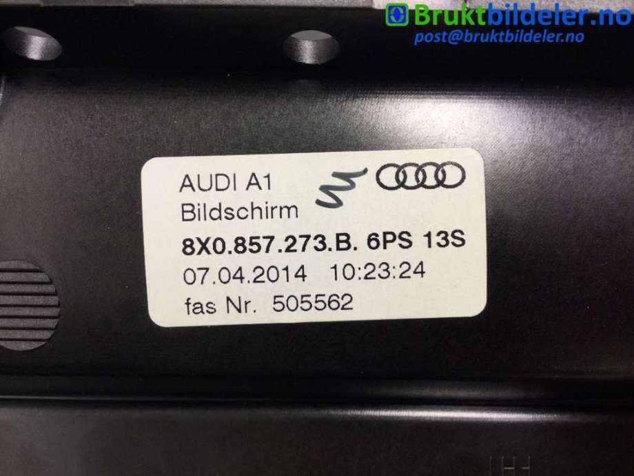 Instrument kjørecomputer til Audi A1 2010-2014 (Type I, Fase 1)  (AUDI|8X0 857 273 B|)