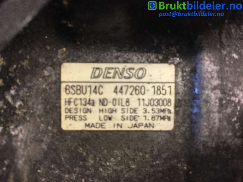 Aircondition kompressor til BMW 3-Serie 2005-2011 (E90/E91/E92/E93) (E90/E91/E92/E93) (BMW||447260-1851)