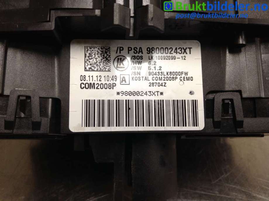 Bryter combi til Peugeot 508 2011-2014 (Type I, Fase 1)  (PEUGEOT|98 000 243 XT|10092099-12|)