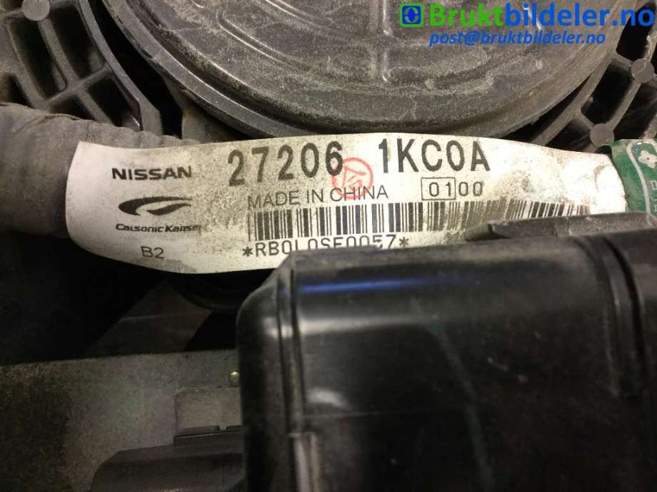 Kjølevifte til Nissan Juke 2010-2014 (Fase 1)  (NISSAN||A18700A28001|27206-1KC0A)
