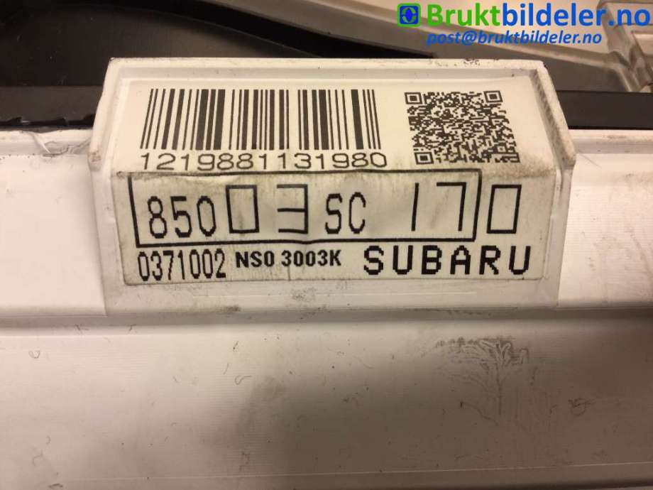 Instrumentpanel til Subaru Forester 2008-2013 (Type III) (SUBARU|85003SC170|)