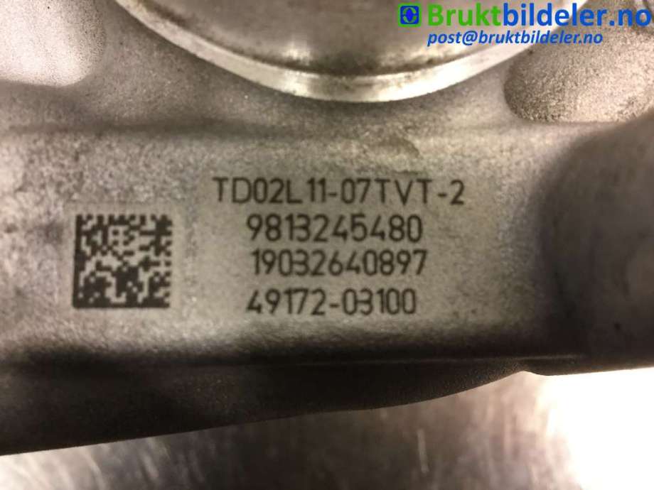 Turbo til Peugeot Partner 2019-->> (Type III)  (PEUGEOT|98 132 454 80|49172-03100|)