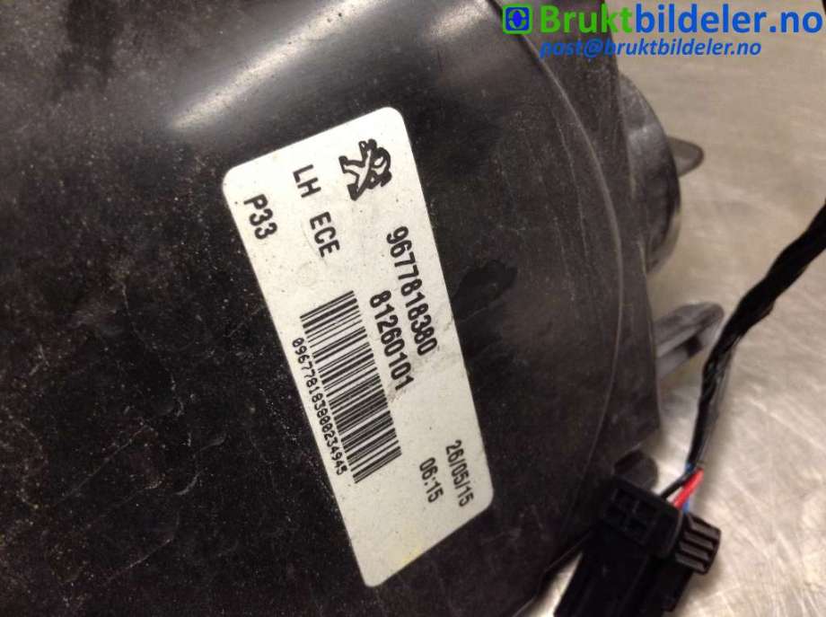 Baklykt venstre indre til Peugeot 308 2013-2021 (Type II)  (PEUGEOT|9677818380|81260101|)