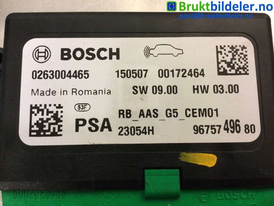 Styreenhet parkering til Peugeot 308 2013-2021 (Type II)  (PEUGEOT|96 757 496 80|0 263 004 465|)