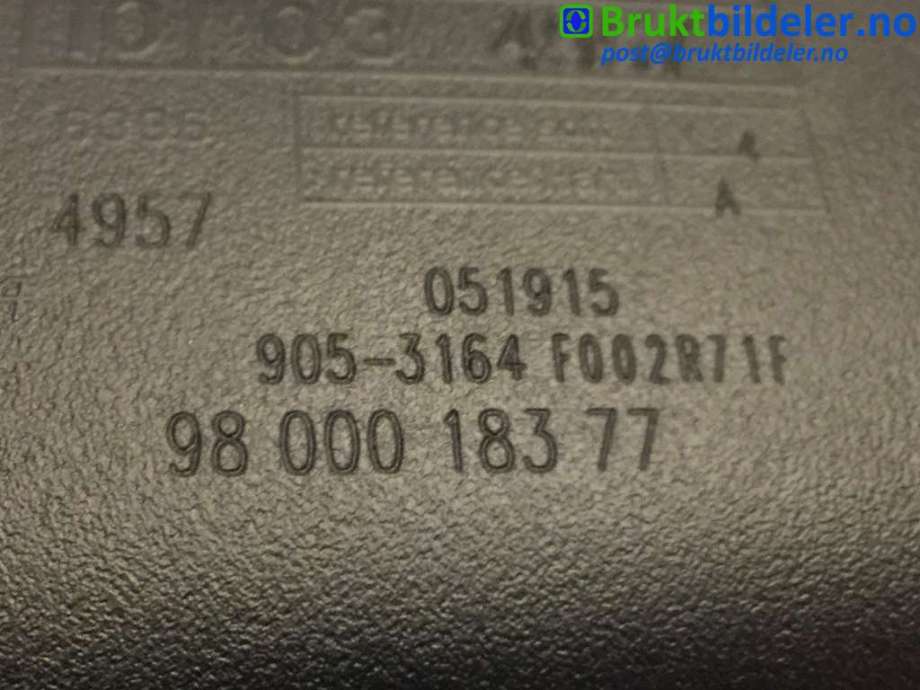 Speil innvendig til Peugeot 308 2013-2021 (Type II)  (PEUGEOT|98 000 183 77|)