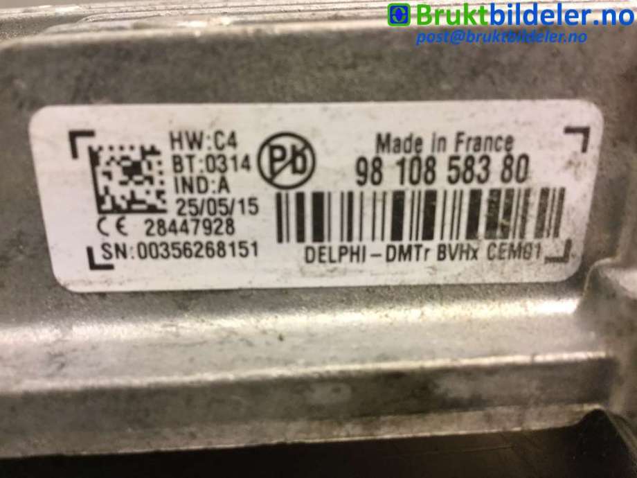 Styreenhet diverse til Peugeot 308 2013-2021 (Type II)  (PEUGEOT|98 108 583 80|28447928|)
