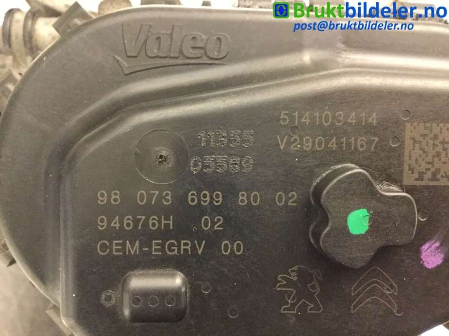 EGR-ventil til Peugeot 308 2013-2021 (Type II)  (PEUGEOT|98 073 699 80|)