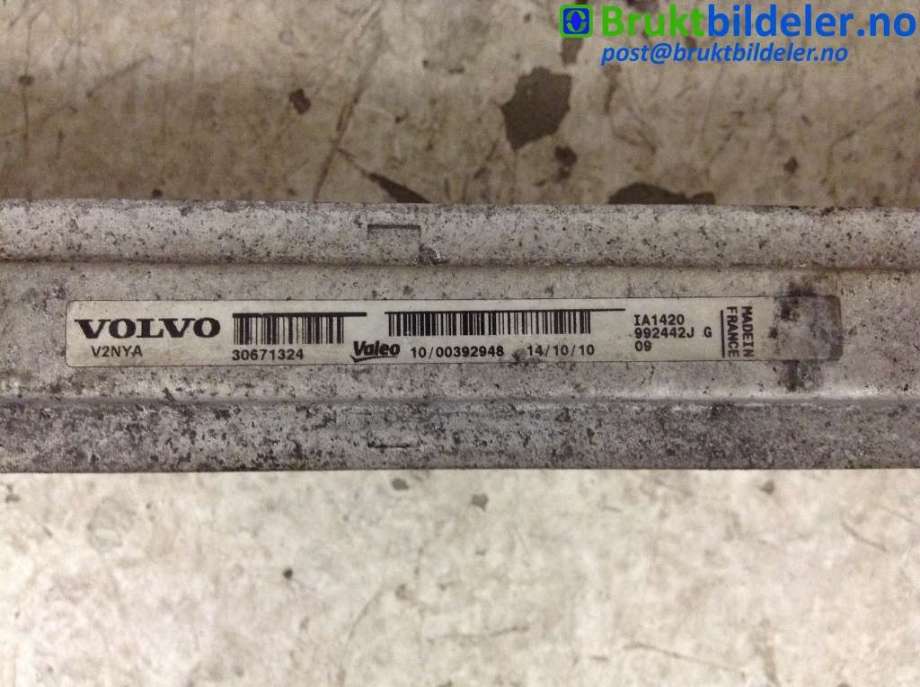 Intercooler til Volvo V70 2007-2013 (Type III, Fase 1)  (VOLVO|30671324|992442J|)