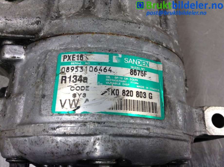 Aircondition kompressor til VW Golf V, Combi 2003-2008  (VOLKSWAGEN|1K0 820 803 G|08953106464|)