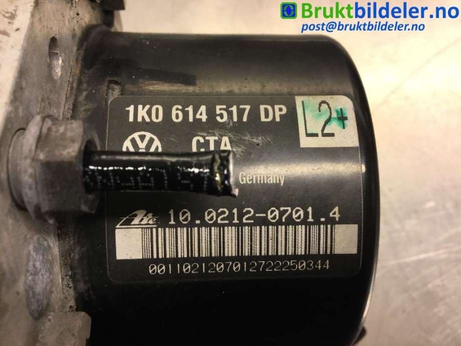 ABS sentral til VW Caddy 2010-2015 (Type III, Fase 2)  (VOLKSWAGEN|1K0 907 379 BL|10.0212-0701.4|1K0 614 517 DP)