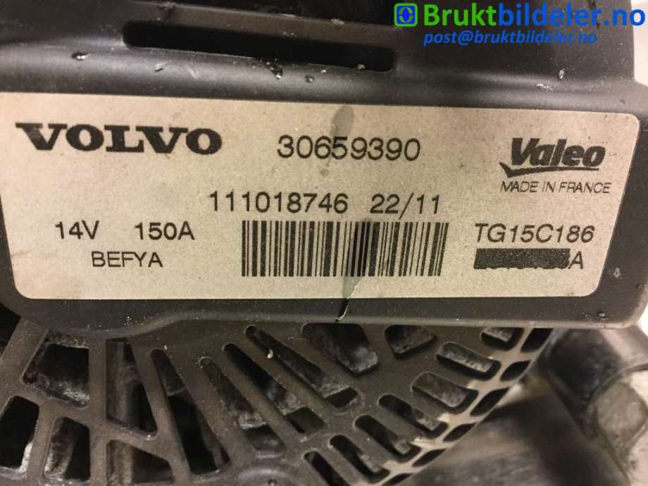 Dynamo til Volvo V70 2007-2013 (Type III, Fase 1) (VOLVO|30659390|TG15C186|)