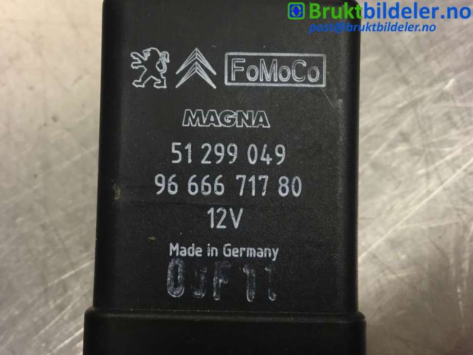 Rele gløde til Volvo V70 2007-2013 (Type III, Fase 1) (VOLVO|96 666 717 80|51 299 049|)