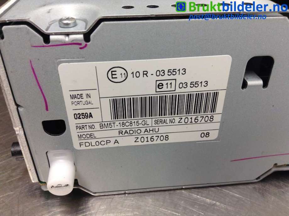 Bilstereo til Ford Focus 2011-2014 (Type III, Fase 1) (FORD|BM5T-18C815-GL|Z016708|)