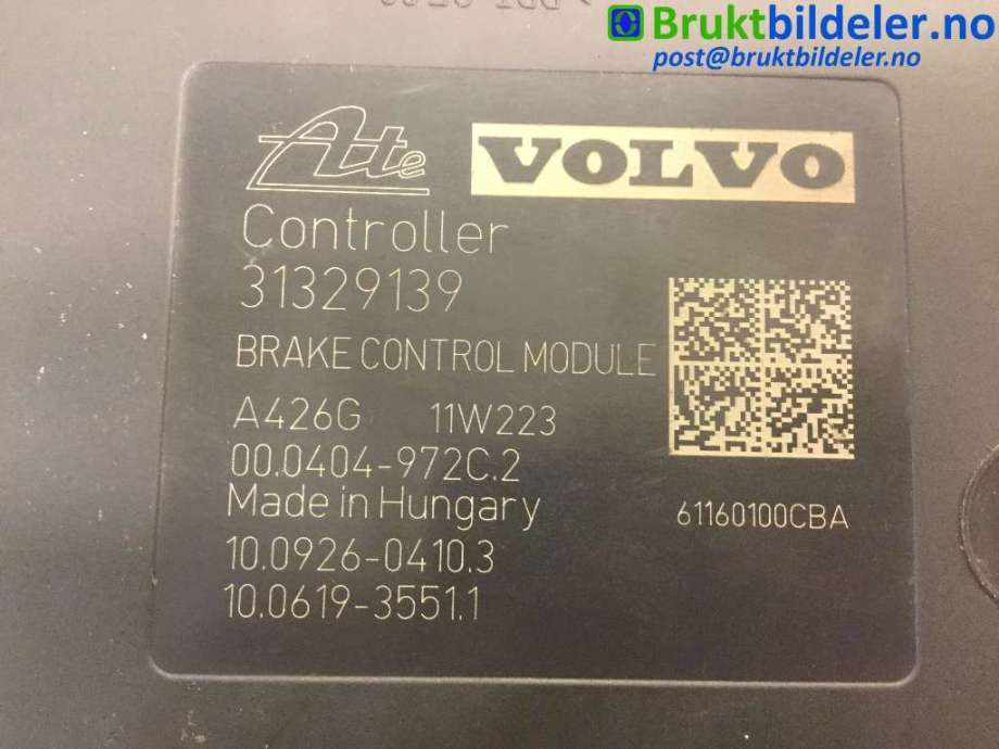 ABS sentral til Volvo V70 2007-2013 (Type III, Fase 1)  (VOLVO|P31329139|10.0212-0532.4|)
