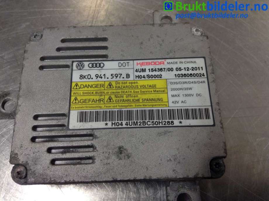 Styreenhet xenon/ballast til VW Passat 2011-2015 (B7) (B7) (VOLKSWAGEN|8K0 941 597 B|1036060024|)
