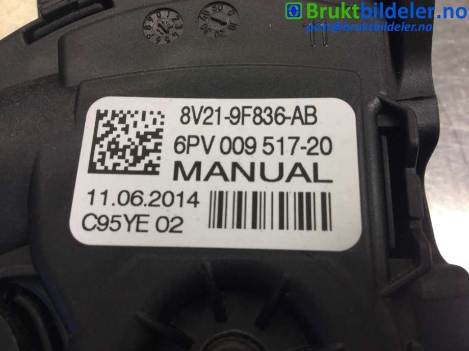 Pedal gass til Ford Fiesta 2013-2017 (Type VI, Fase 2)  (FORD|8V21-9F836-AB|6PV 009 517-20|)