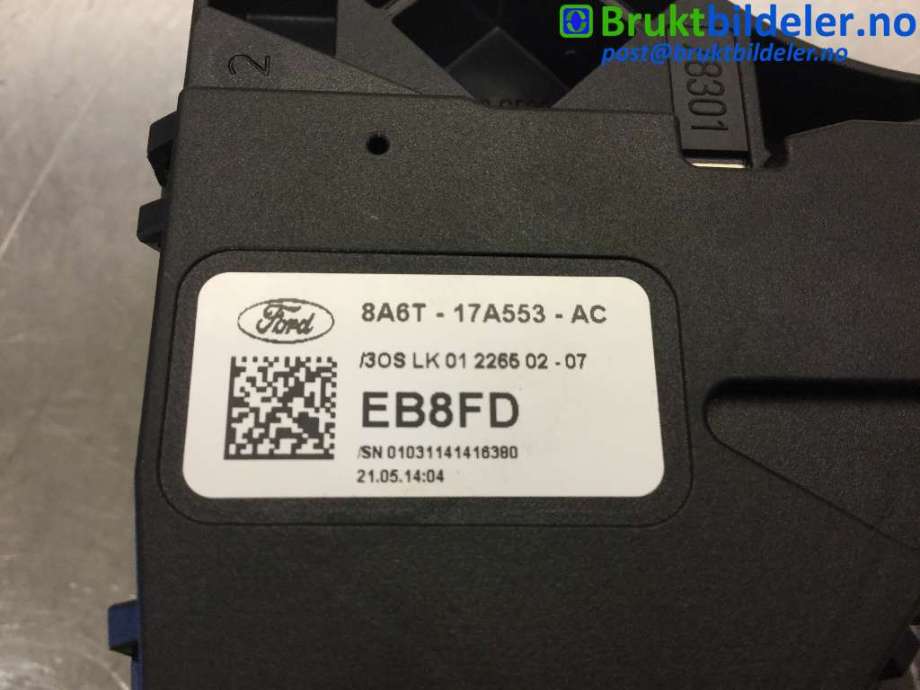 Bryter visker til Ford Fiesta 2013-2017 (Type VI, Fase 2)  (FORD|8A6T-17A553-AC|)
