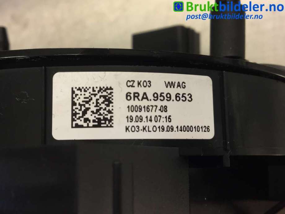 Airbag slepering til Škoda Rapid 2012-2019  (SKODA|6RA 959 653|)
