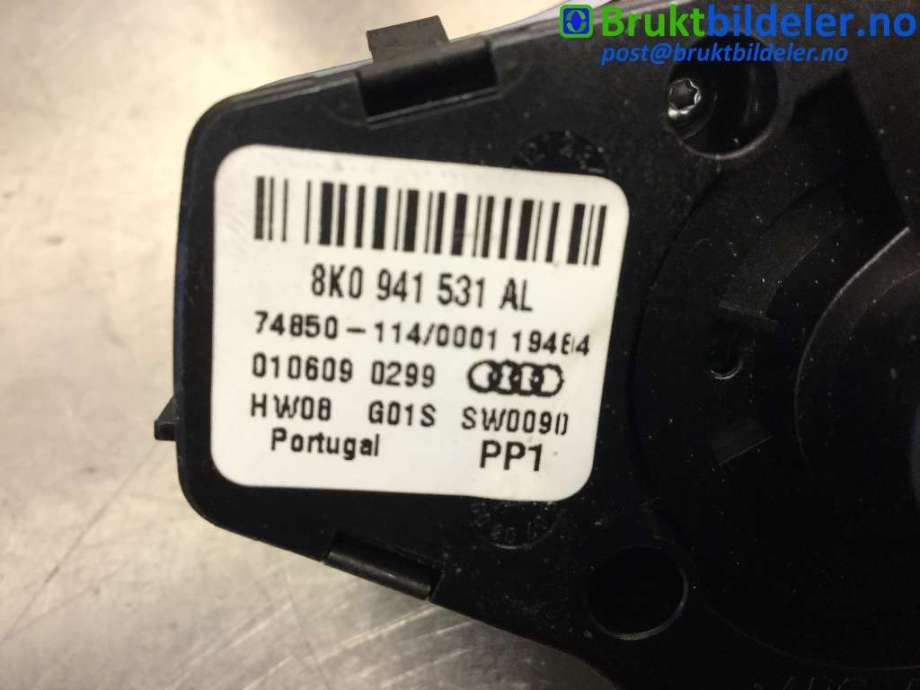 Bryter lys til Audi A4 2007-2014 (Type IV) (B8) (B8) (AUDI|8K0 941 531 AL|)