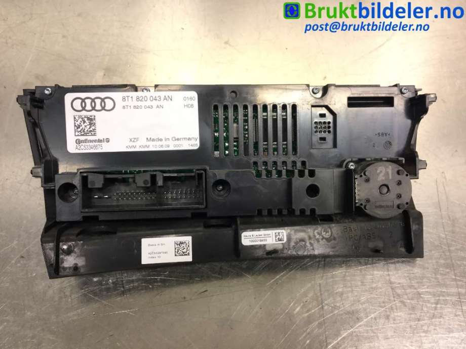 Varmeapparat betjening til Audi A4 2007-2014 (Type IV) (B8) (B8) (AUDI|8T1 820 043 AN|A2C53346675|)