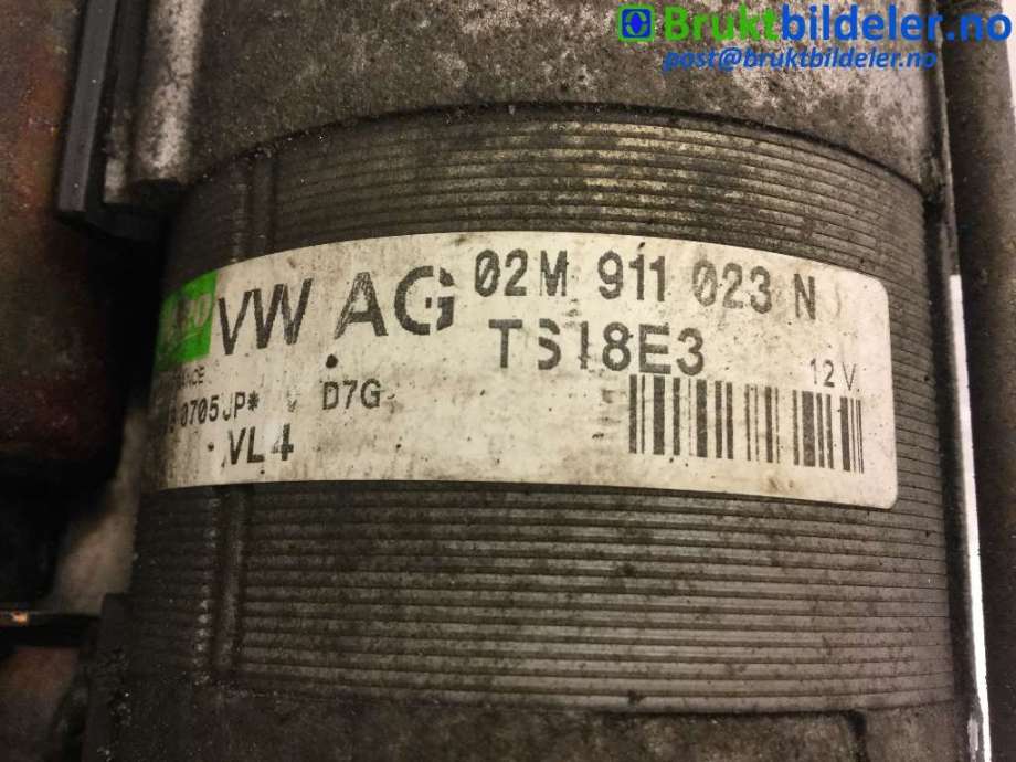 Starter diesel til Škoda Octavia 2005-2008 (Type II, Fase 1)  (SKODA|02M 911 023 N|TS18E3|)