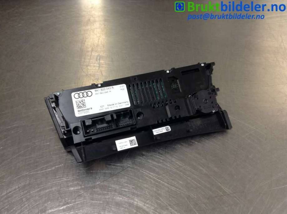 Varmeapparat betjening til Audi A5 2007-2016 (Type I) (AUDI|8K1 820 043 R|A2C37832500|)