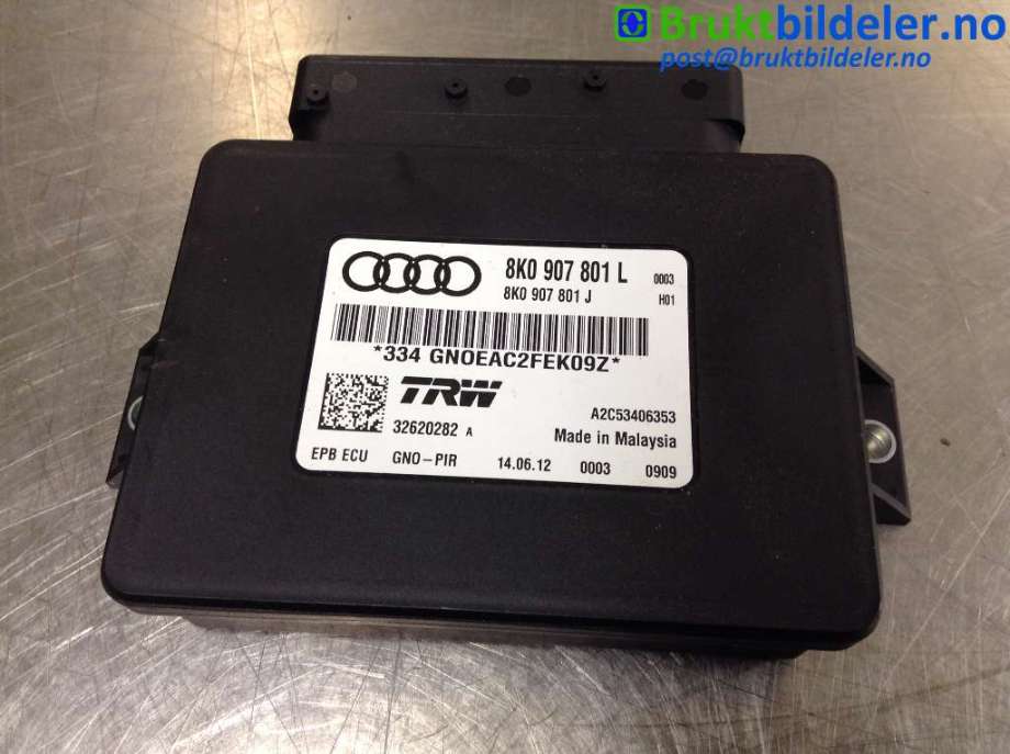 Styreenhet elektrisk parkbrems (EPB - Electric Parking Brake) til Audi A5 2007-2016 (Type I)  (AUDI|8K0 907 801 L|A2C53406353|)