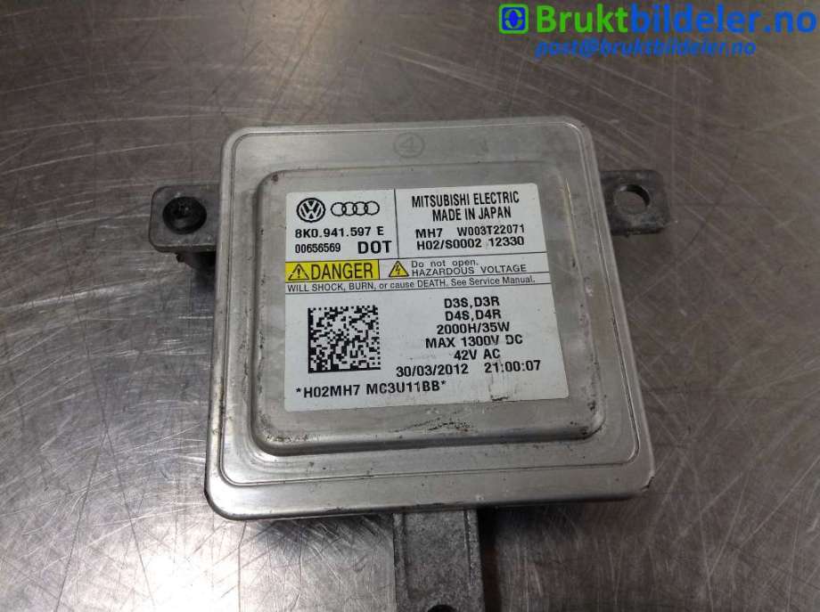 Styreenhet xenon/ballast til Audi A5 2007-2016 (Type I)  (AUDI|8K0 941 597 E|W003T22071|)