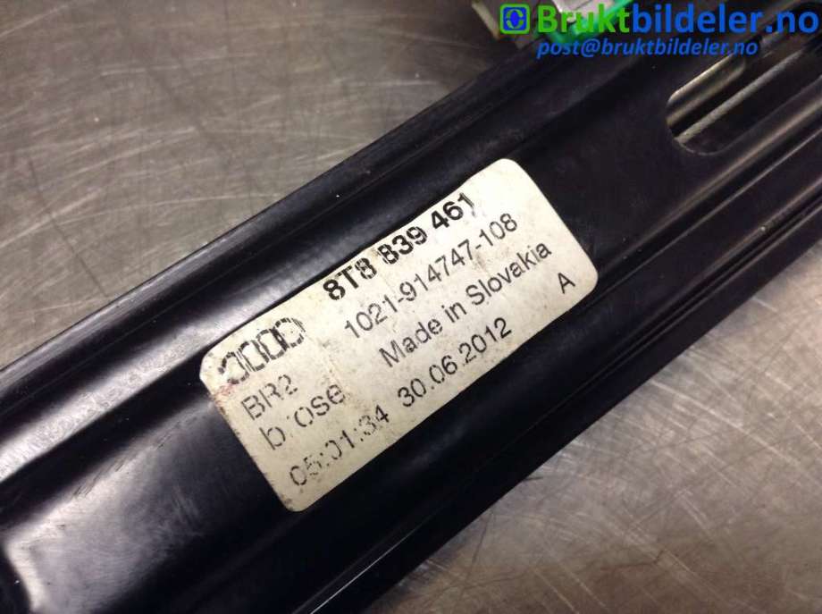 Ruteheis venstre bak til Audi A5 2007-2016 (Type I)  (AUDI|8T8 839 461|)