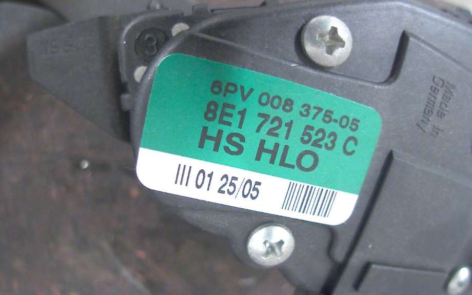 Pedal gass til Audi A4 2004-2008 (Type III) (B7) (B7) (AUDI|8E1721523C|6PV008375-05|)
