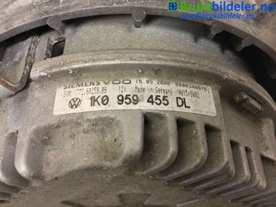 Kjølevifte til VW Tiguan 2007-2011 (Type I, Fase 1)  (VOLKSWAGEN|1K0 959 455 DL|)