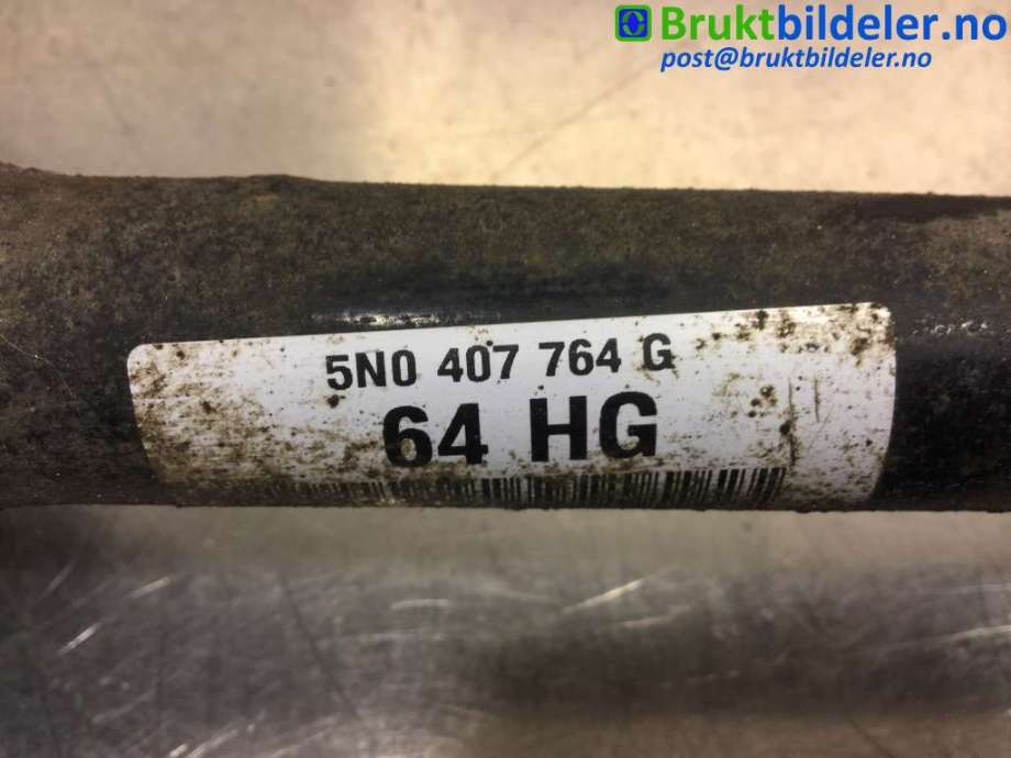 Drivaksel høyre foran til VW Tiguan 2007-2011 (Type I, Fase 1)  (VOLKSWAGEN|5N0 407 764 B|)