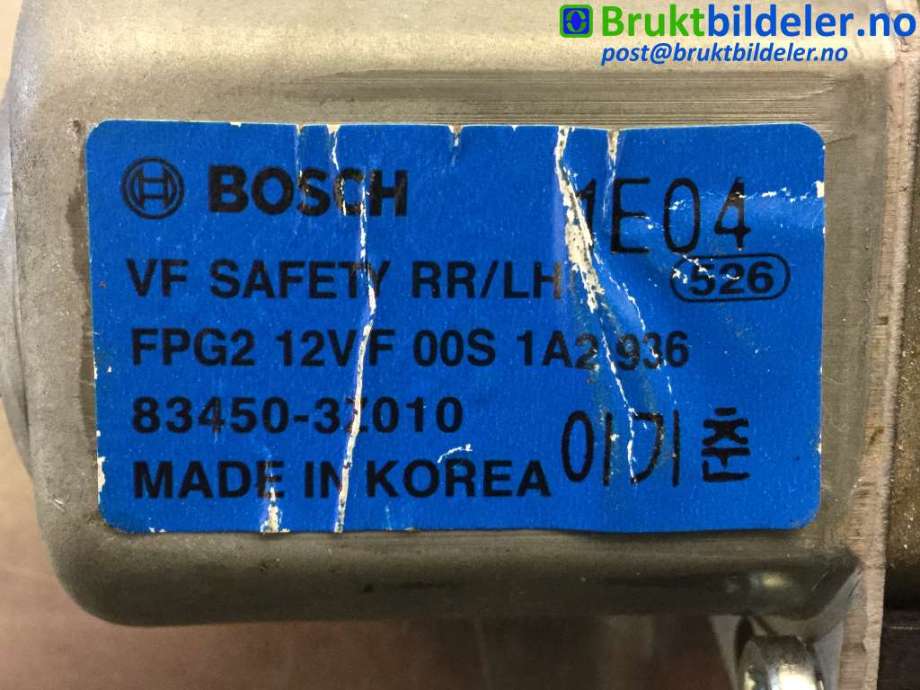 Ruteheis venstre bak til Hyundai i40 2012-2017  (HYUNDAI|834503Z010|F00S1A2936|)
